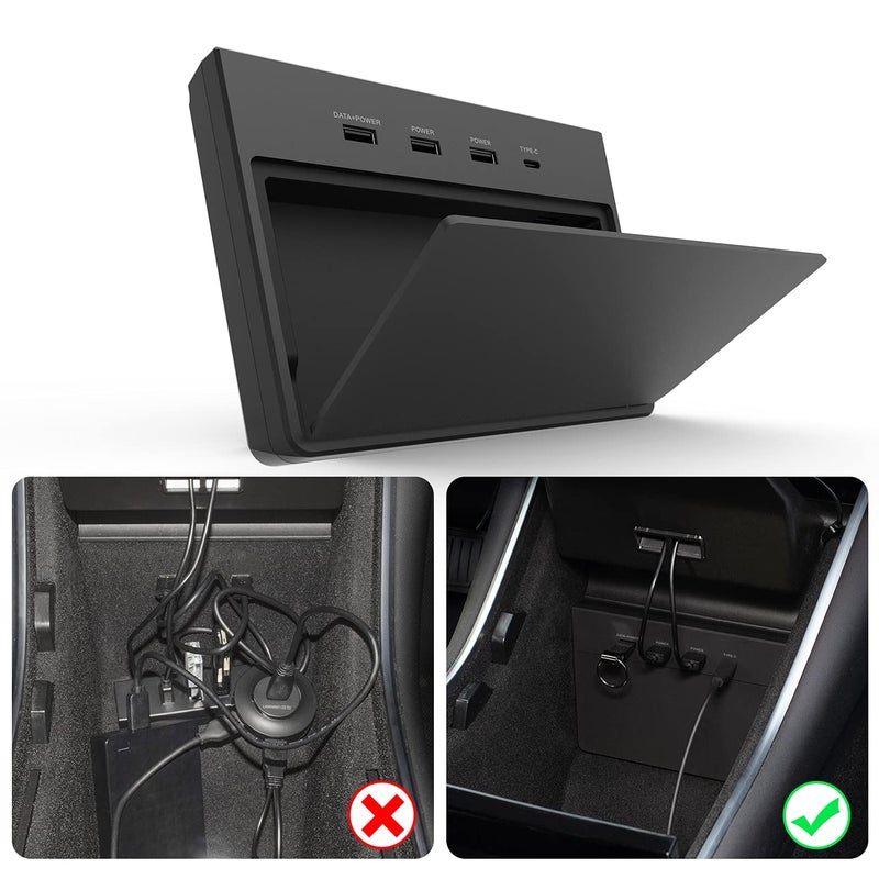 TAPTES USB Hub 5 in 1 Ports for Tesla Model 3 Before June 2020(Not Fit for Model Y),Dashcam & Sentry Mode Viewer USB Hub dongle USB (Not Fit for Tesla Model 3 Produced After June 2020) - Image 1